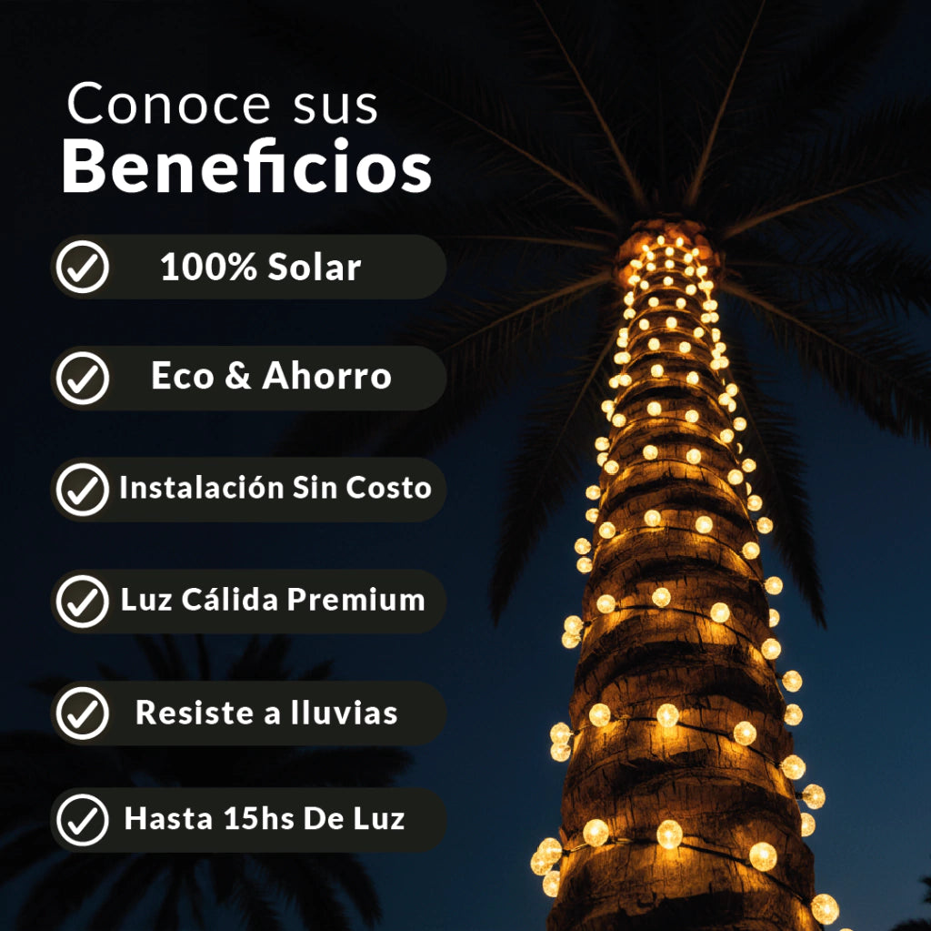 Guirnaldas Solares - 50 Leds (9 Metros)
