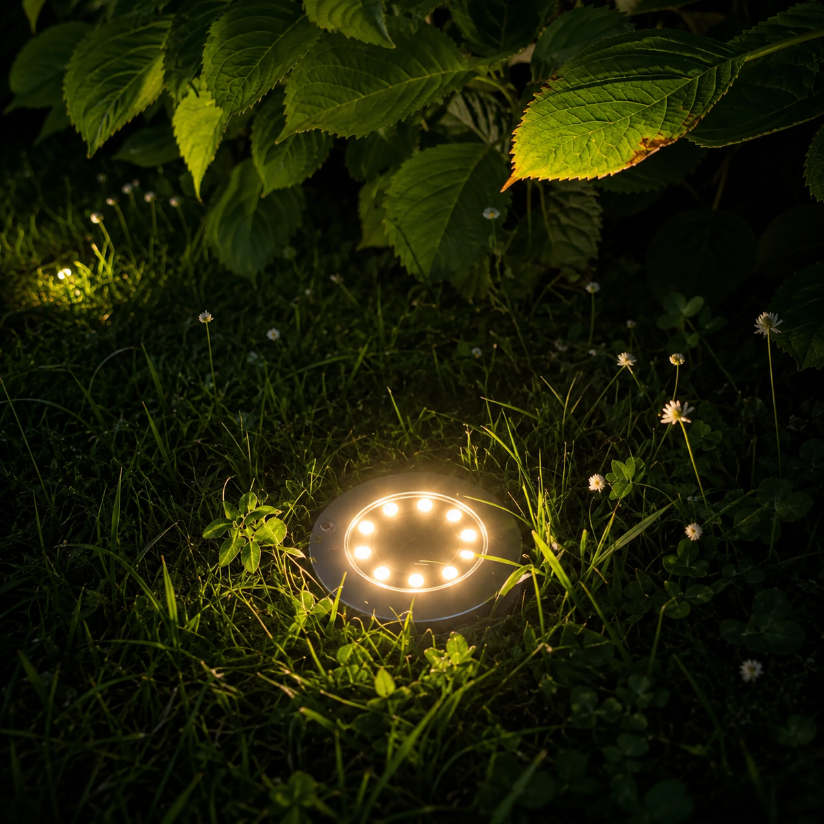 Pack de 4 estacas solares Premium con 8 LED