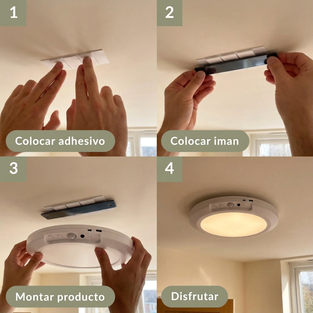 Plafón inalámbrica Dot LED con 3 tonos de luz