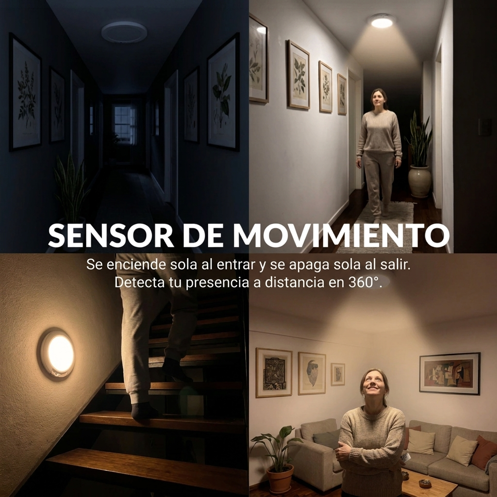 Plafón inalámbrica Dot LED con 3 tonos de luz
