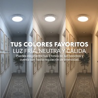 Plafón inalámbrica Dot LED con 3 tonos de luz