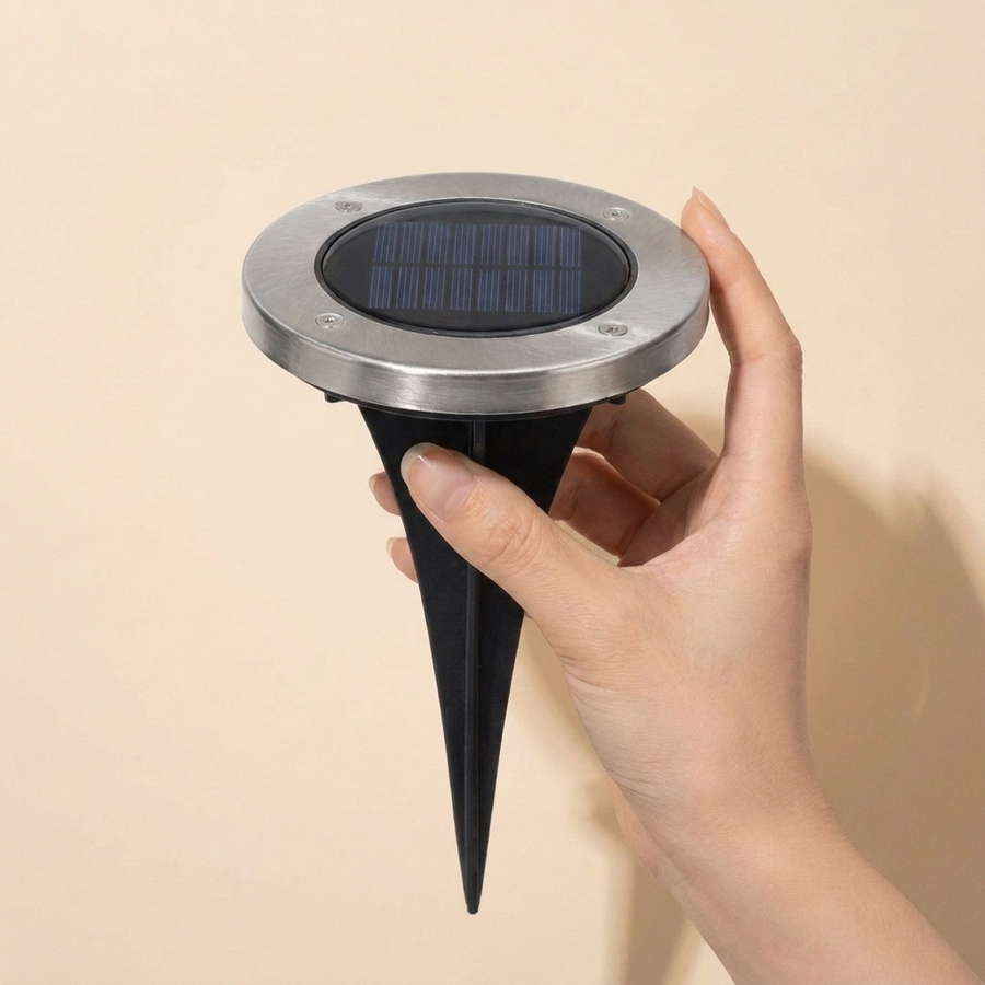 Pack de 4 estacas solares Premium con 8 LED