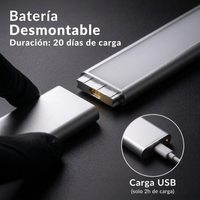 Barra LED Sensor de Movimiento 38cm — Batería Recargable USB, Aluminio