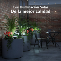 Pack de 4 estacas solares Premium con 8 LED