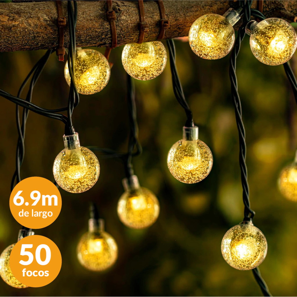 Guirnaldas Solares - 50 Leds (9 Metros)
